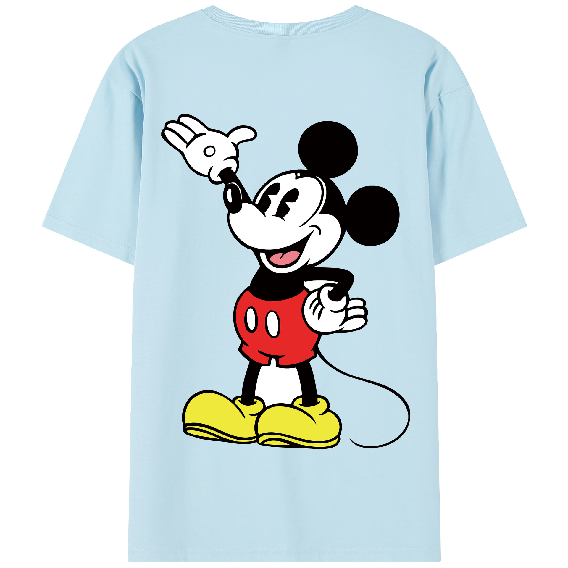 （画像用） ミッキーマウス Mickey Mouse 綿100％半袖Tシャツ（背面プリント）